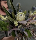 Tropical bouquet with royal protea