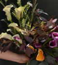 Colorful bouquet with Calla Lilies "Ray of Sunshine"