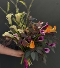 Colorful bouquet with Calla Lilies "Ray of Sunshine"