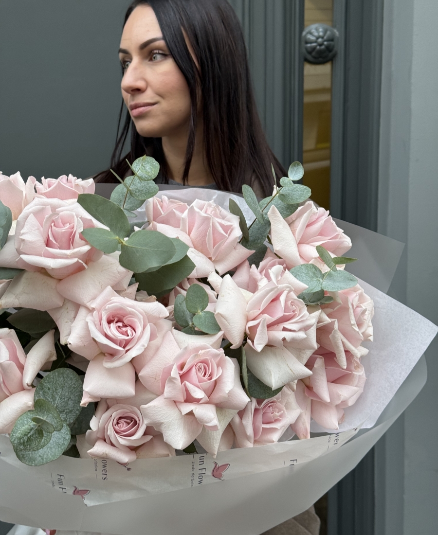 Bouquet - "Duo bouquet Sweet Escimo" with eucalyptus