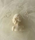 Decorative candles - "Girl with flowers"