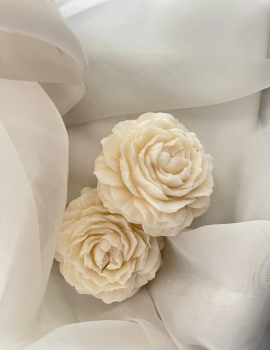 Decorative candles - "Peonies" - handmade