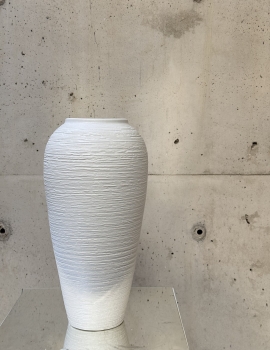 Elegant white ceramic vase ( H36 cm)