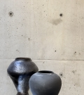 Rustic black vase (H16cm)