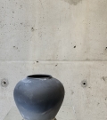 Rustic black vase (H16cm)
