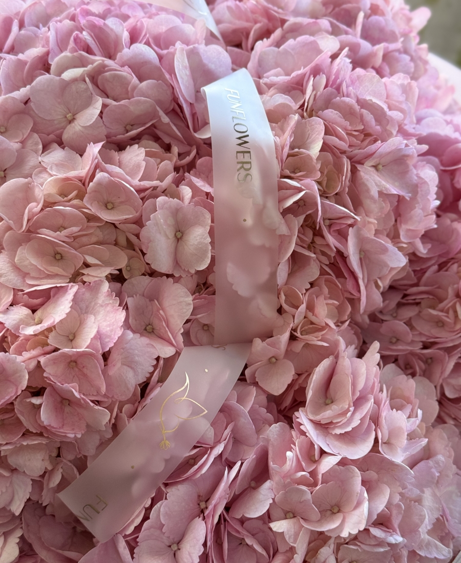 Wow bouquet from hydrangeas “Lacey Clouds”