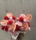 Box with anthurium “Bold love”