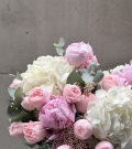 WOW Flower composition in basket “Peony Blush”