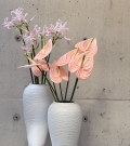 Elegant white ceramic vase ( H36 cm)